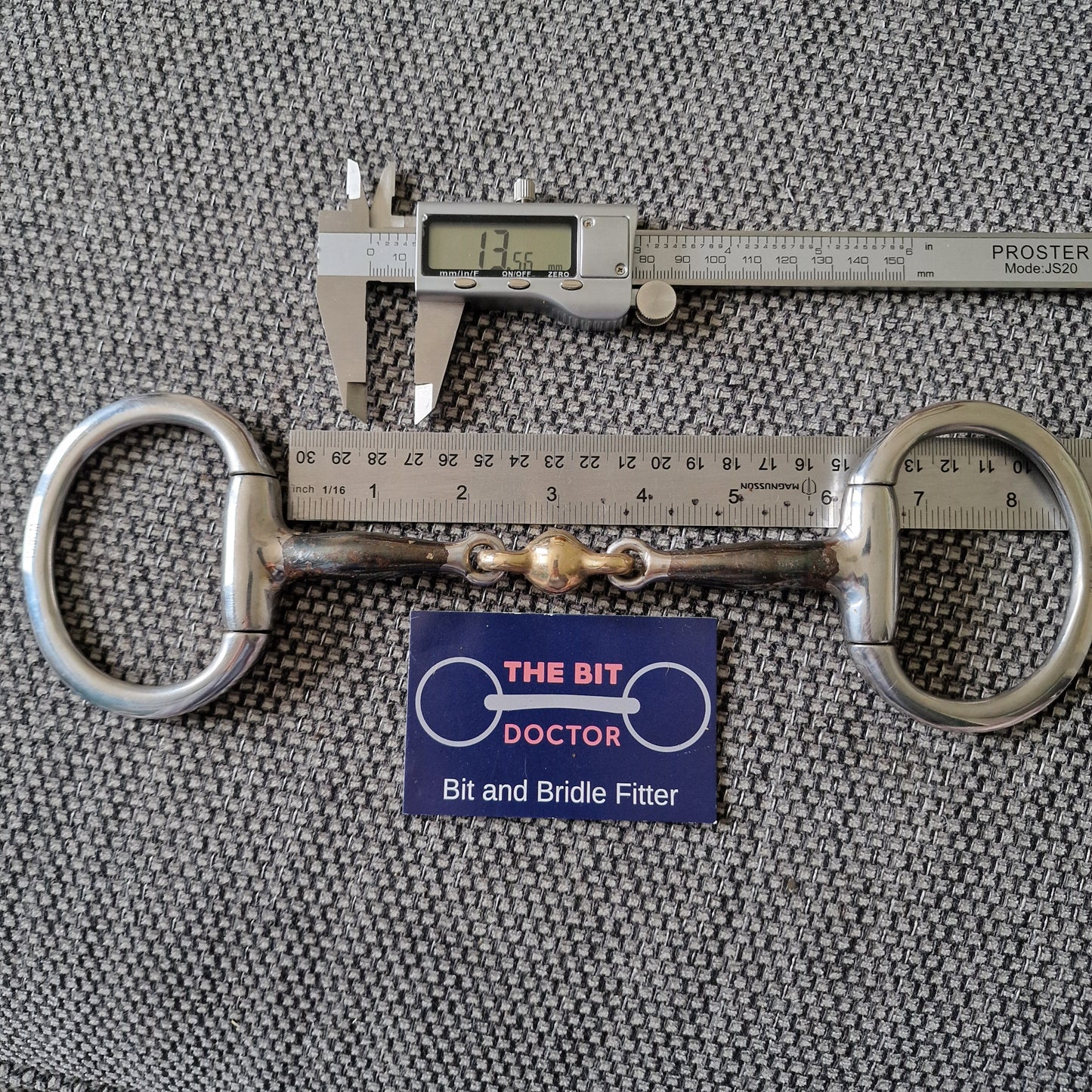 6" sweet iron eggbutt copper nugget lozenge snaffle Bit B1601