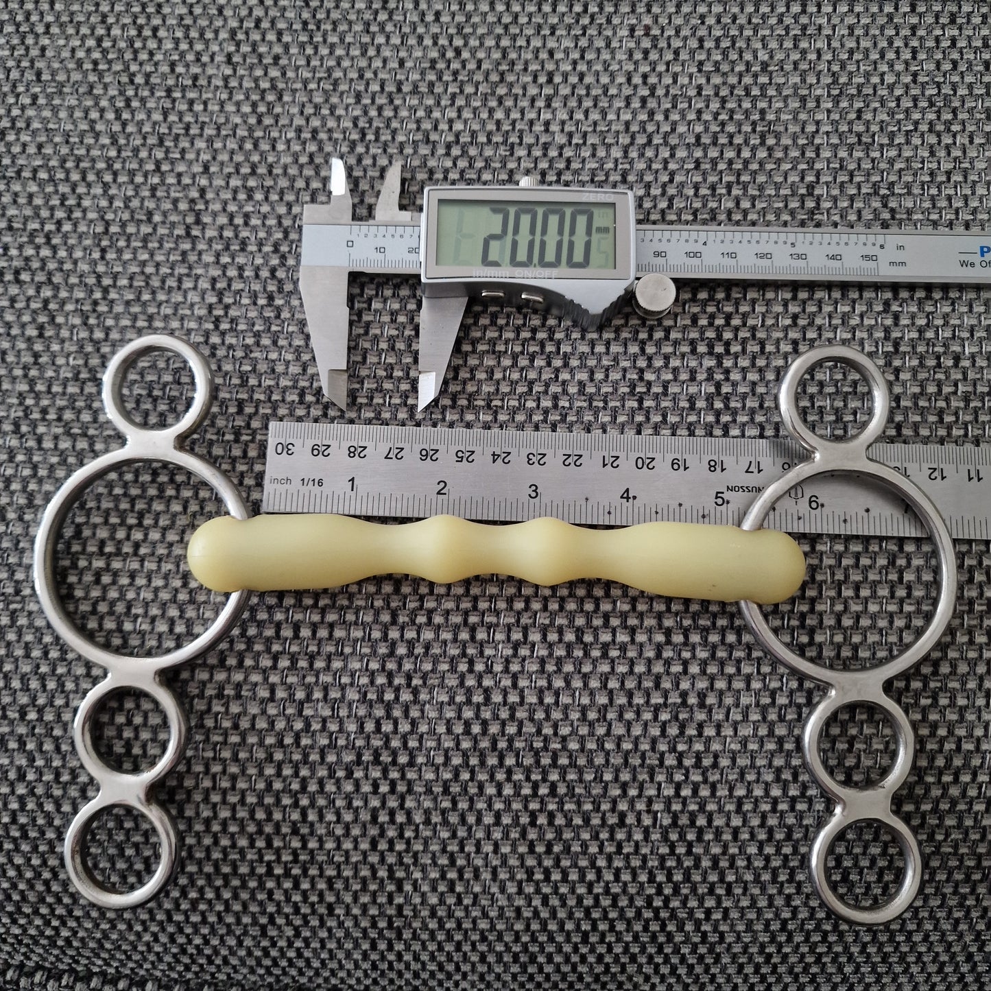 5" happy mouth mullen small ring dutch gag bit B640