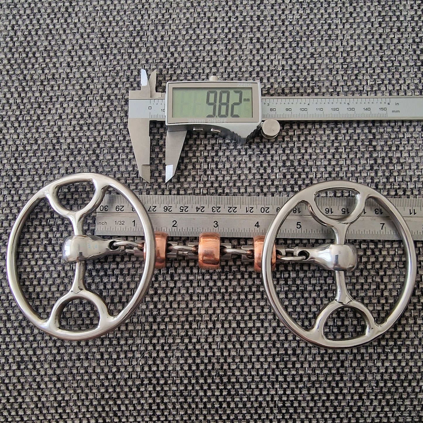 5.5" Abbey cartwheel gag with copper roller waterford bit B47