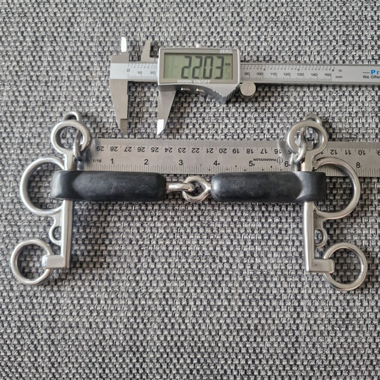 6" TBD Custom rubber jointed baby pelham bit B1129