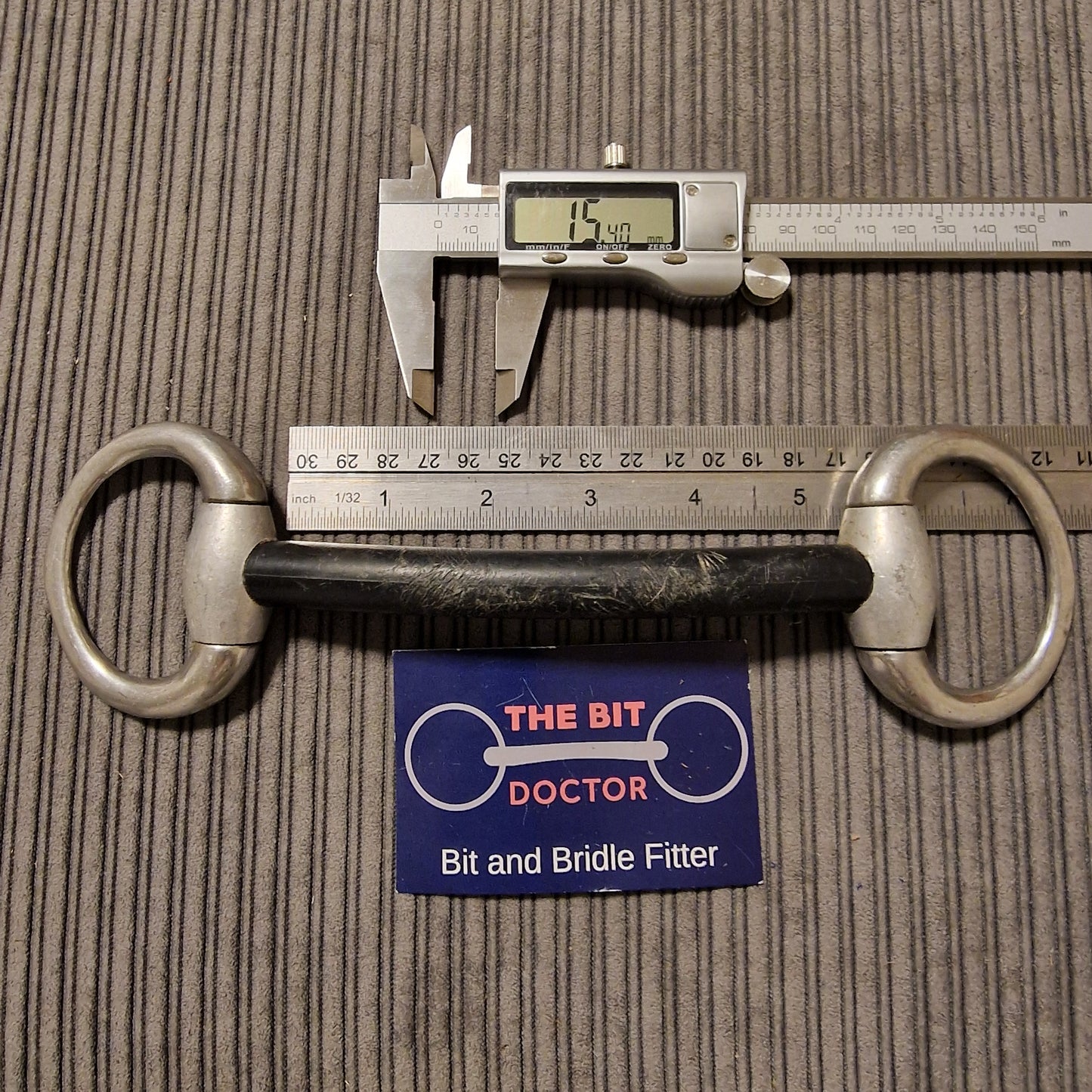 5.25" eggbutt nylon mullen snaffle bit B1115