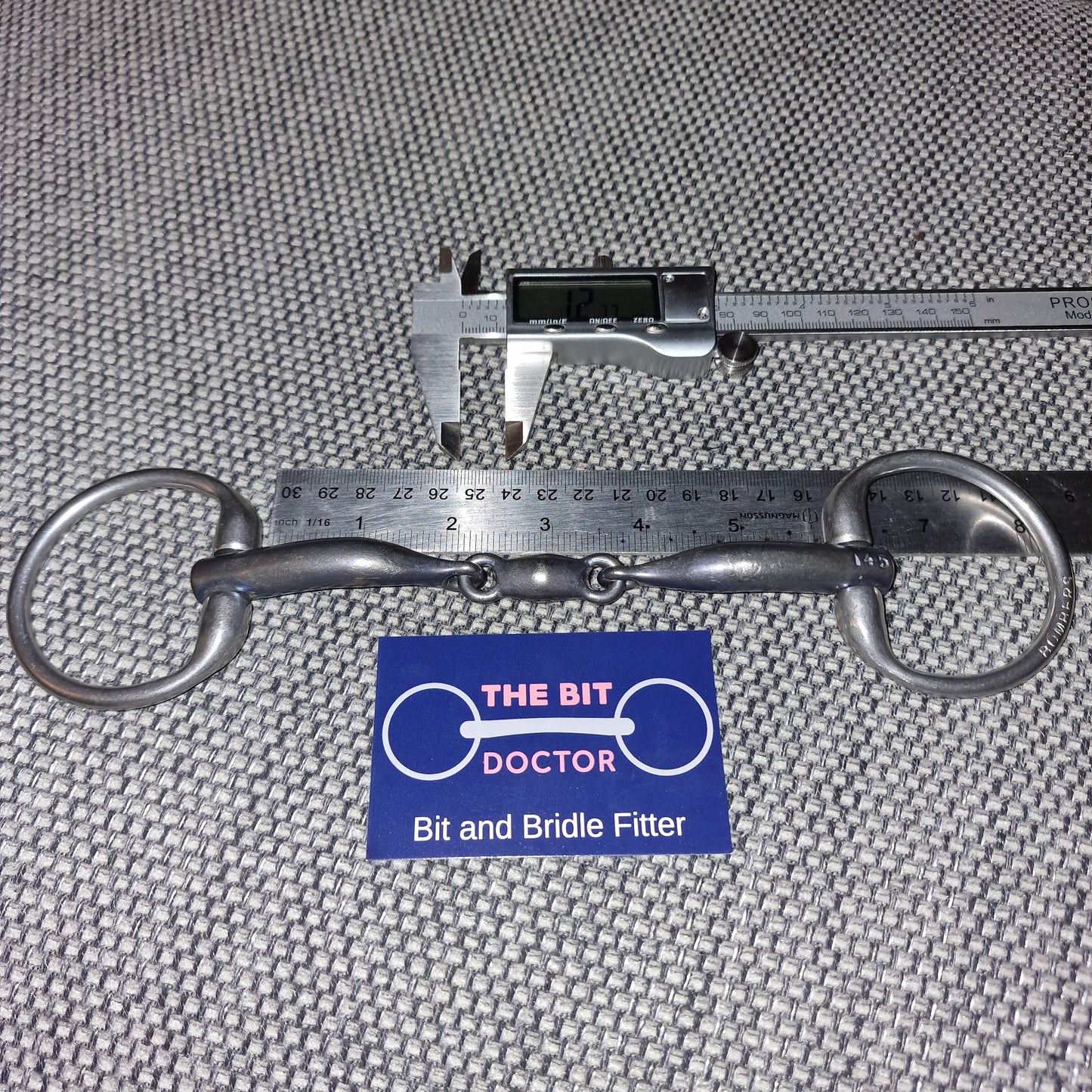 5.75" 145mm bombers Titanium elliptical Lozenge dressage control eggbutt bradoon snaffle Bit B915