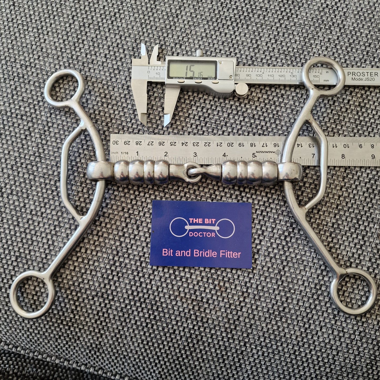 5.75" Abbey custom cherry roller american gag bit B352