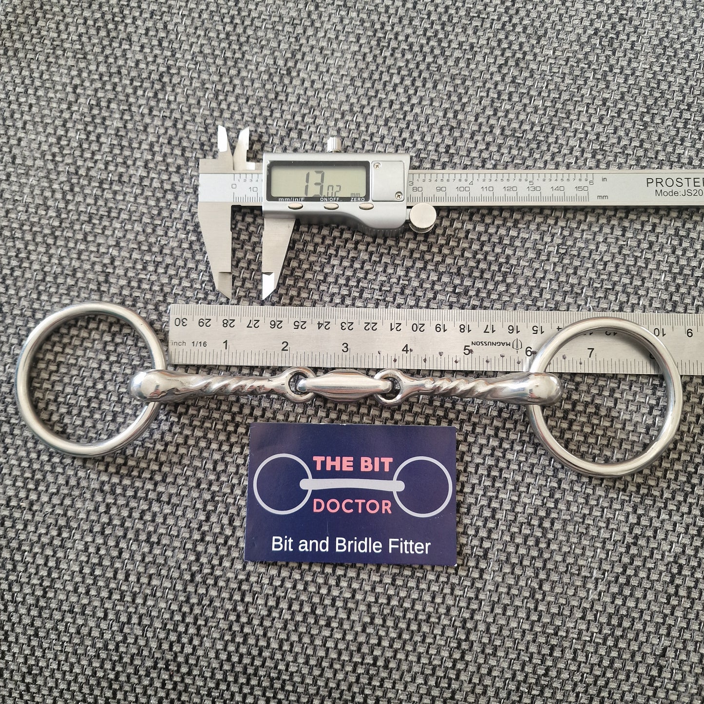 5.75" fylde twisted lozenge bradoon loose ring snaffle B91