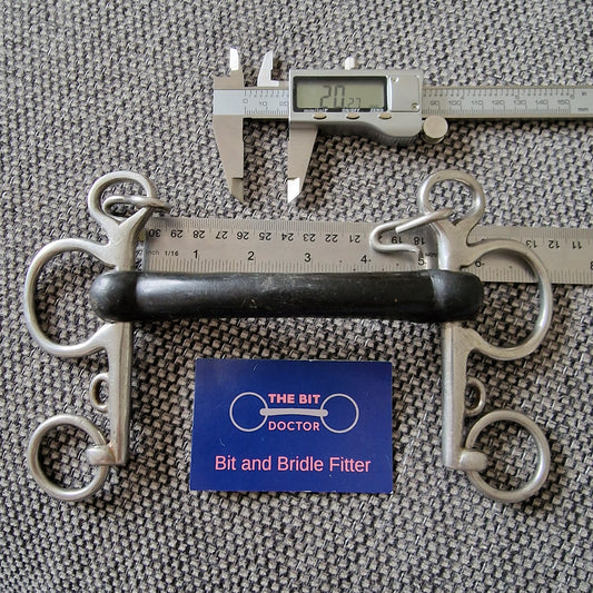 5" Abbey custom vulcanite pelham bit B1050