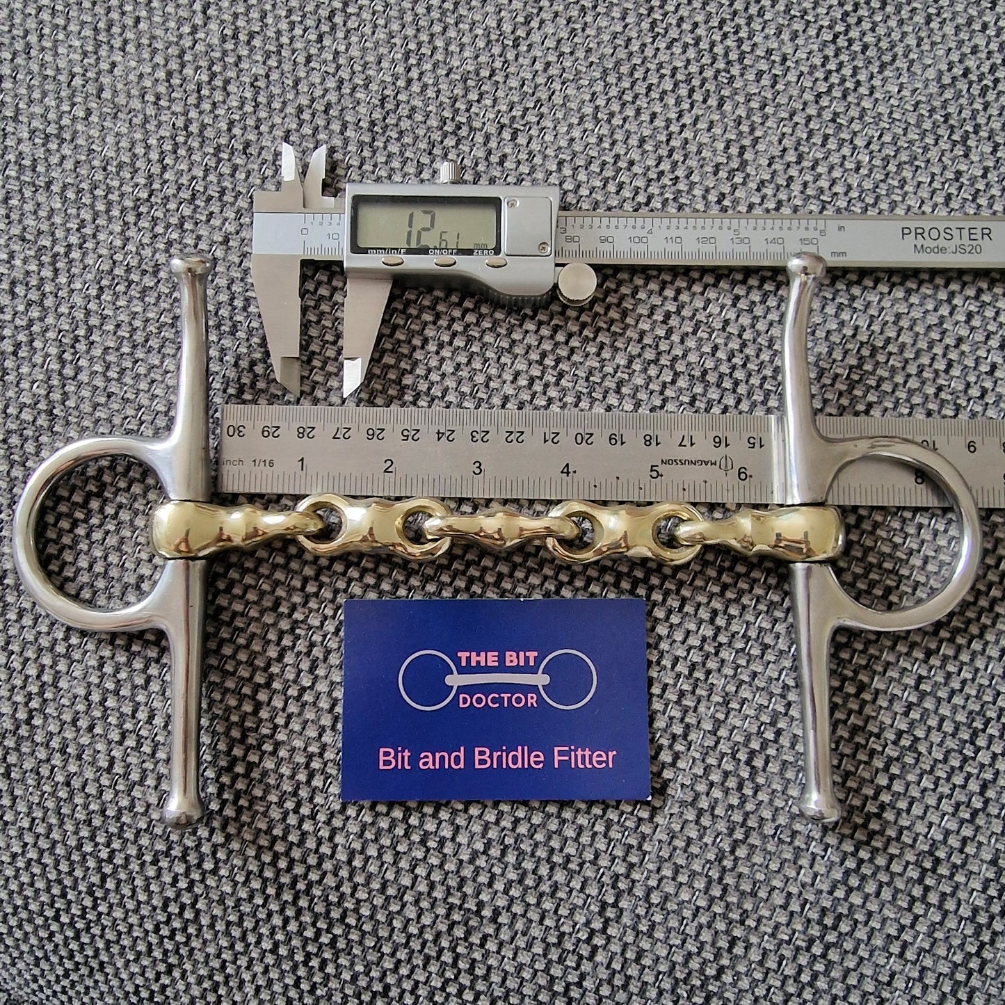 6.25" copper waterford full cheek snaffle Bit B1365