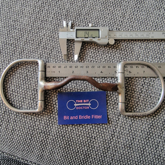 5" 125mm bombers happy tongue d-ring snaffle Bit B1571