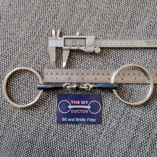5" titanium lozenge loose ring snaffle bit B577