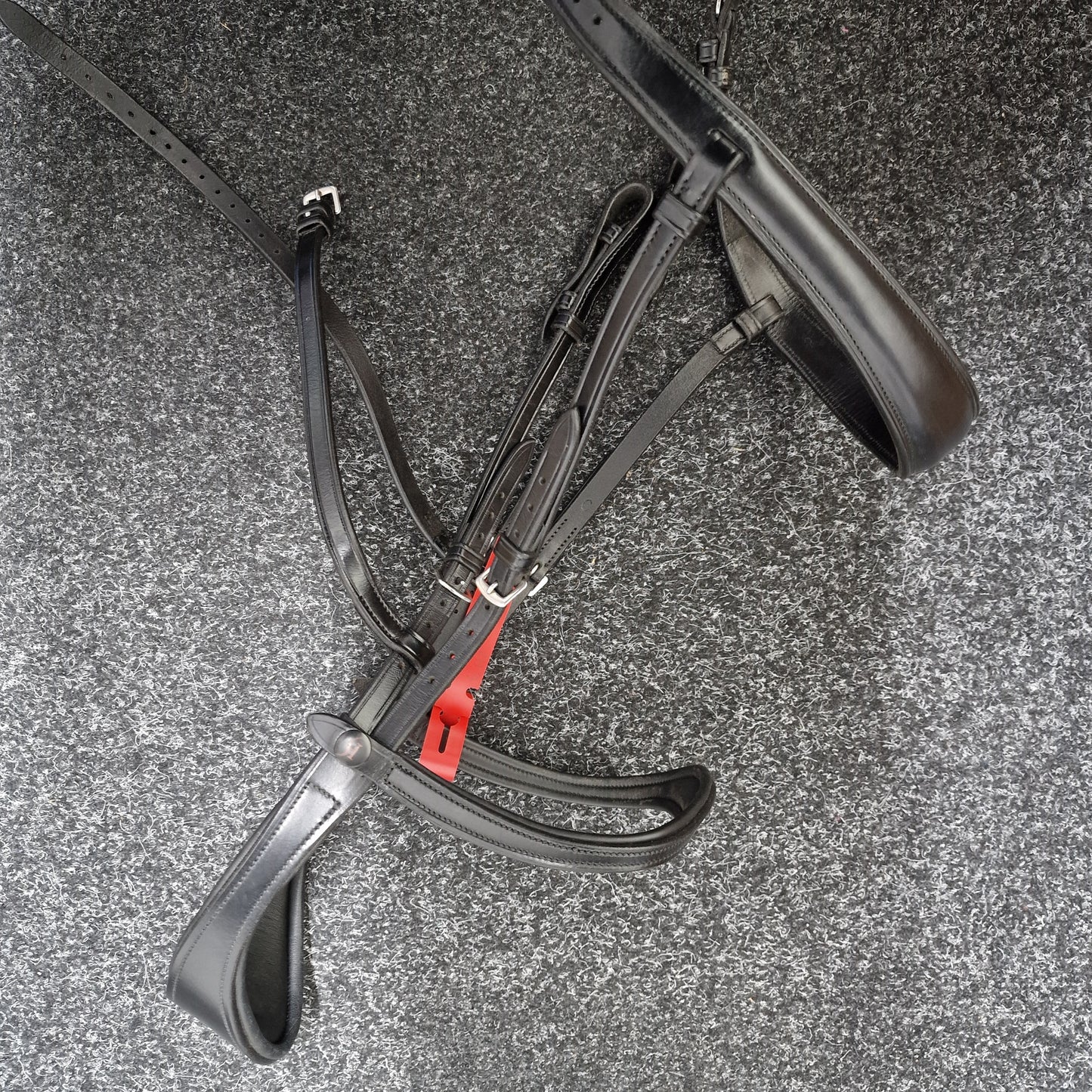 Black horsemanship saddlery bridle full / cob
