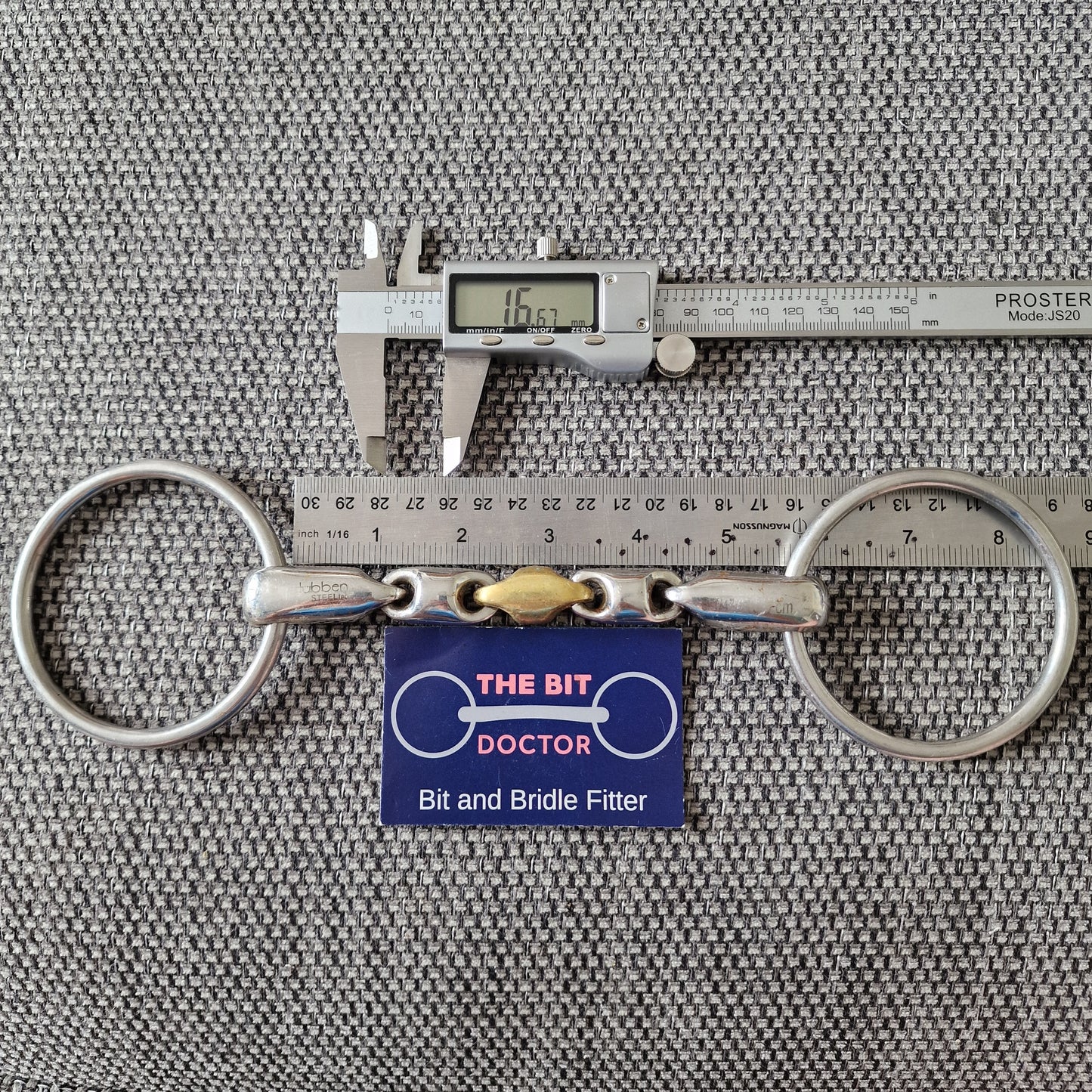 5.25" 5.5" stubben waterford max relax loose ring snaffle Bit B1557