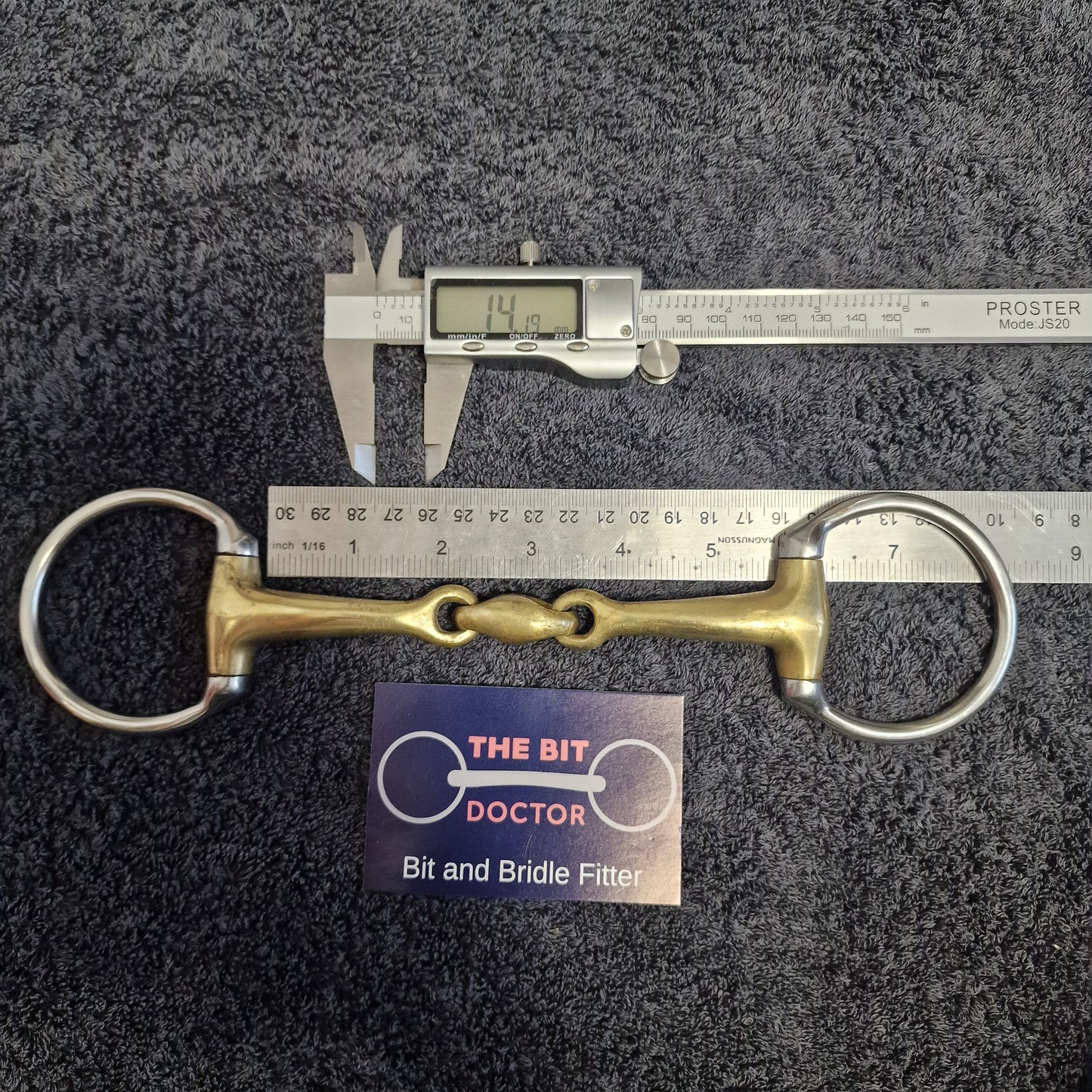 5.5" copper lozenge eggbutt snaffle bit B1042