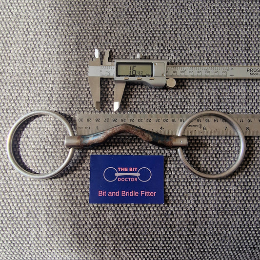 4.5" trust medium port loose ring snaffle bit B767