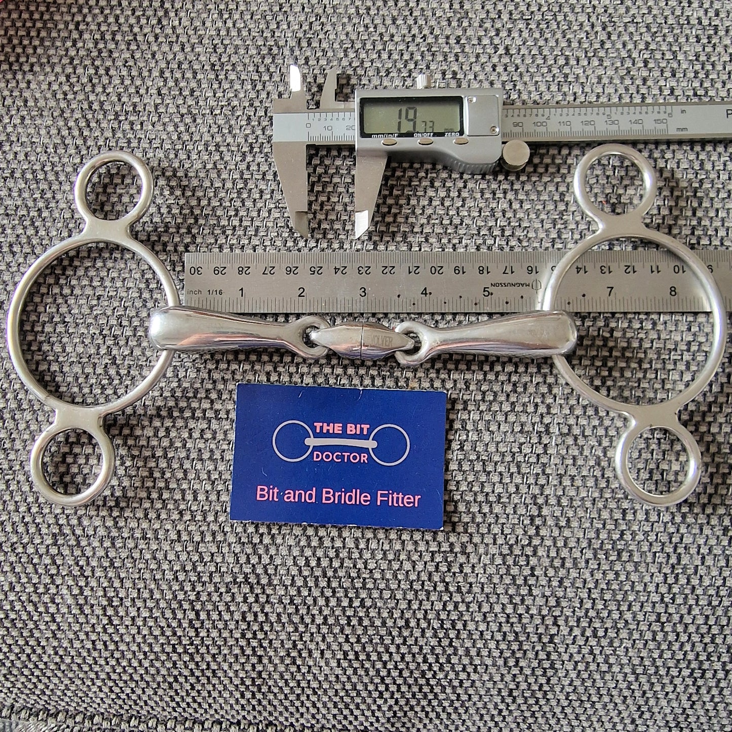 5.75" centre revolver lozenge 2-ring universal gag bit B105