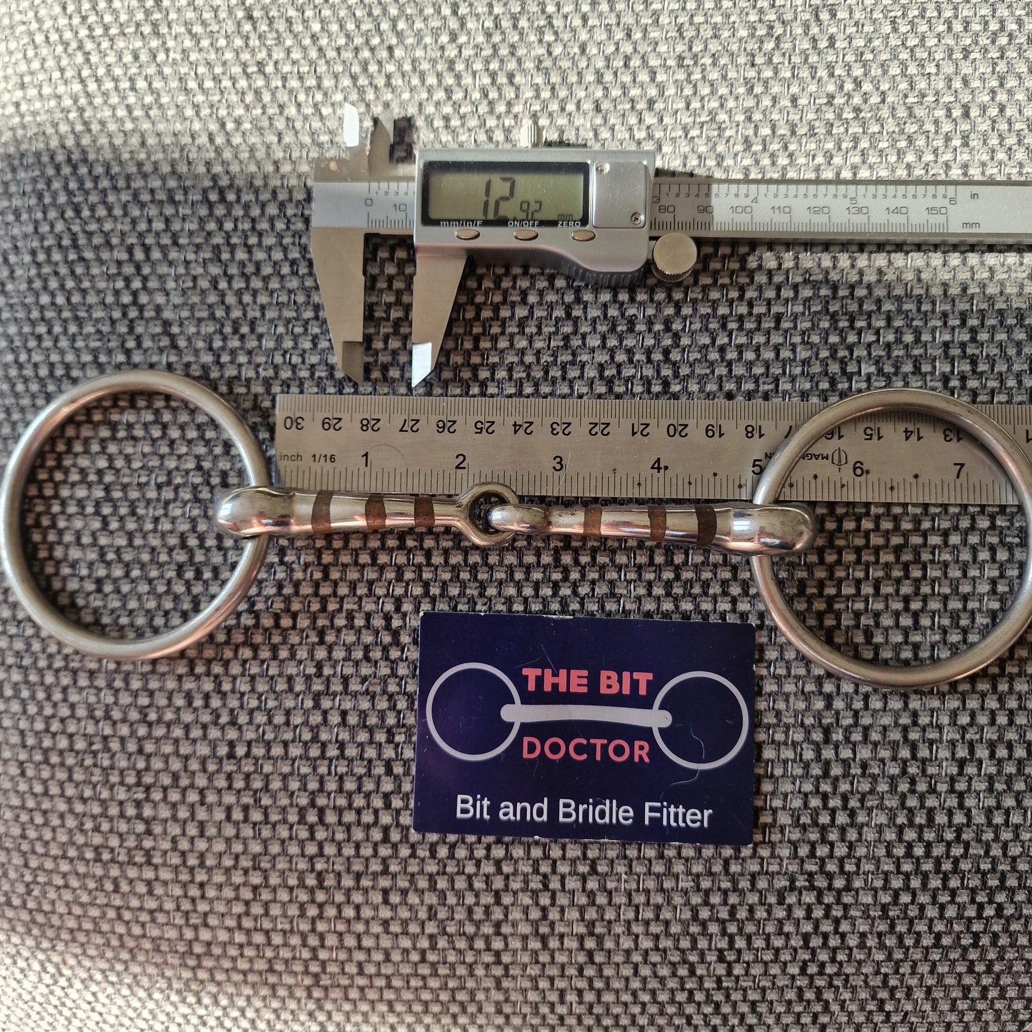 4.75" new copper inlay jointed Loose ring snaffle Bit B1729