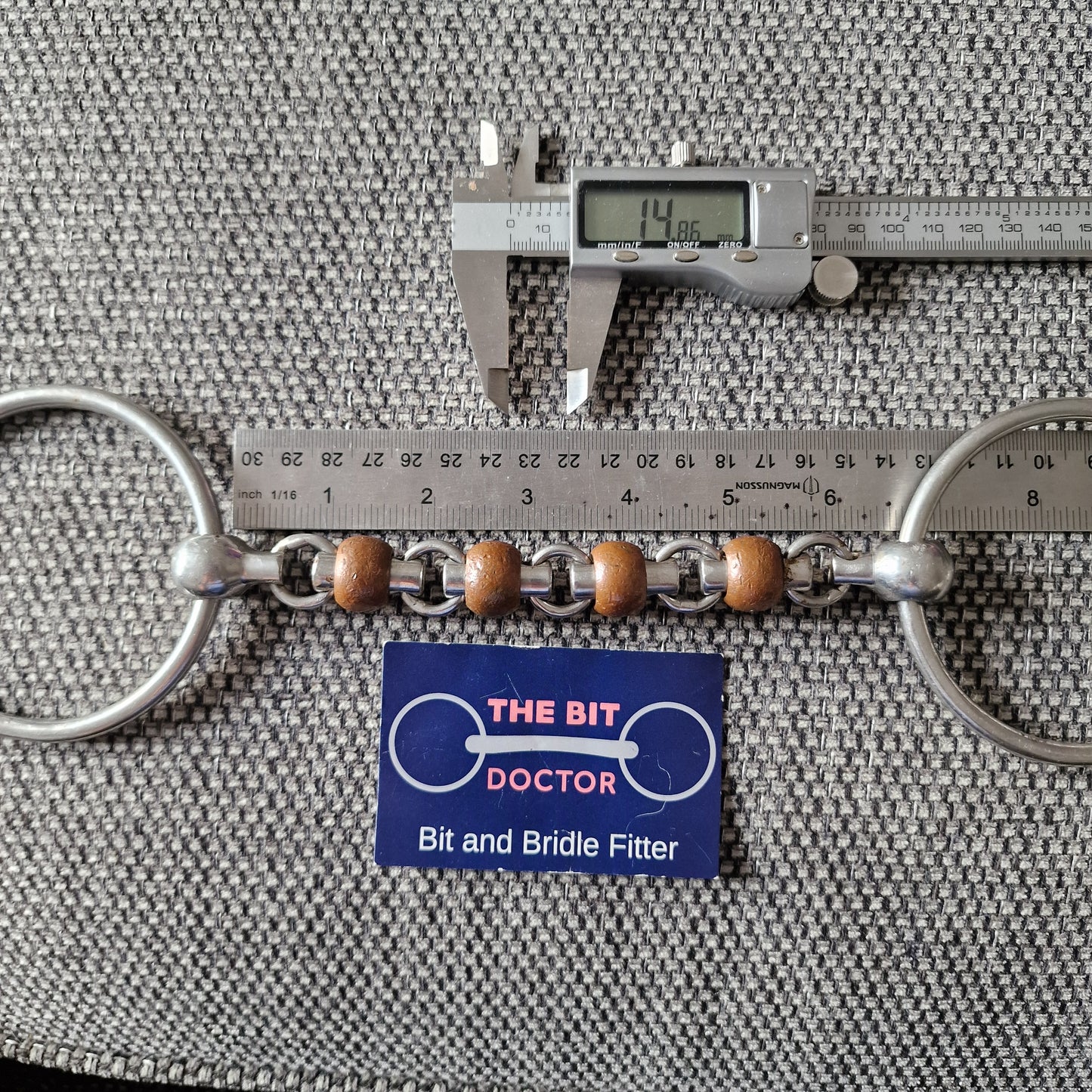 6.5" abbey custom copper roller waterford loose ring snaffle bit B431