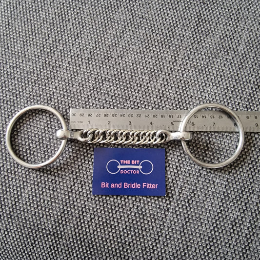 5.25" abbey custom curb chain loose ring snaffle Bit B1370