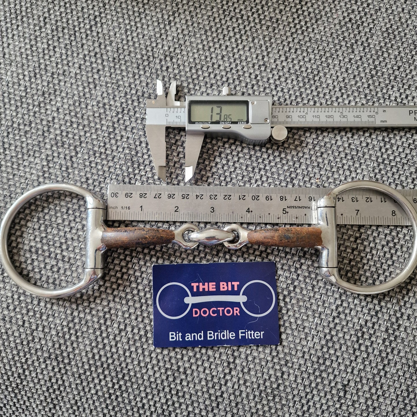 5.75" expert bits blu sweet iron lozenge eggbutt snaffle bit B111