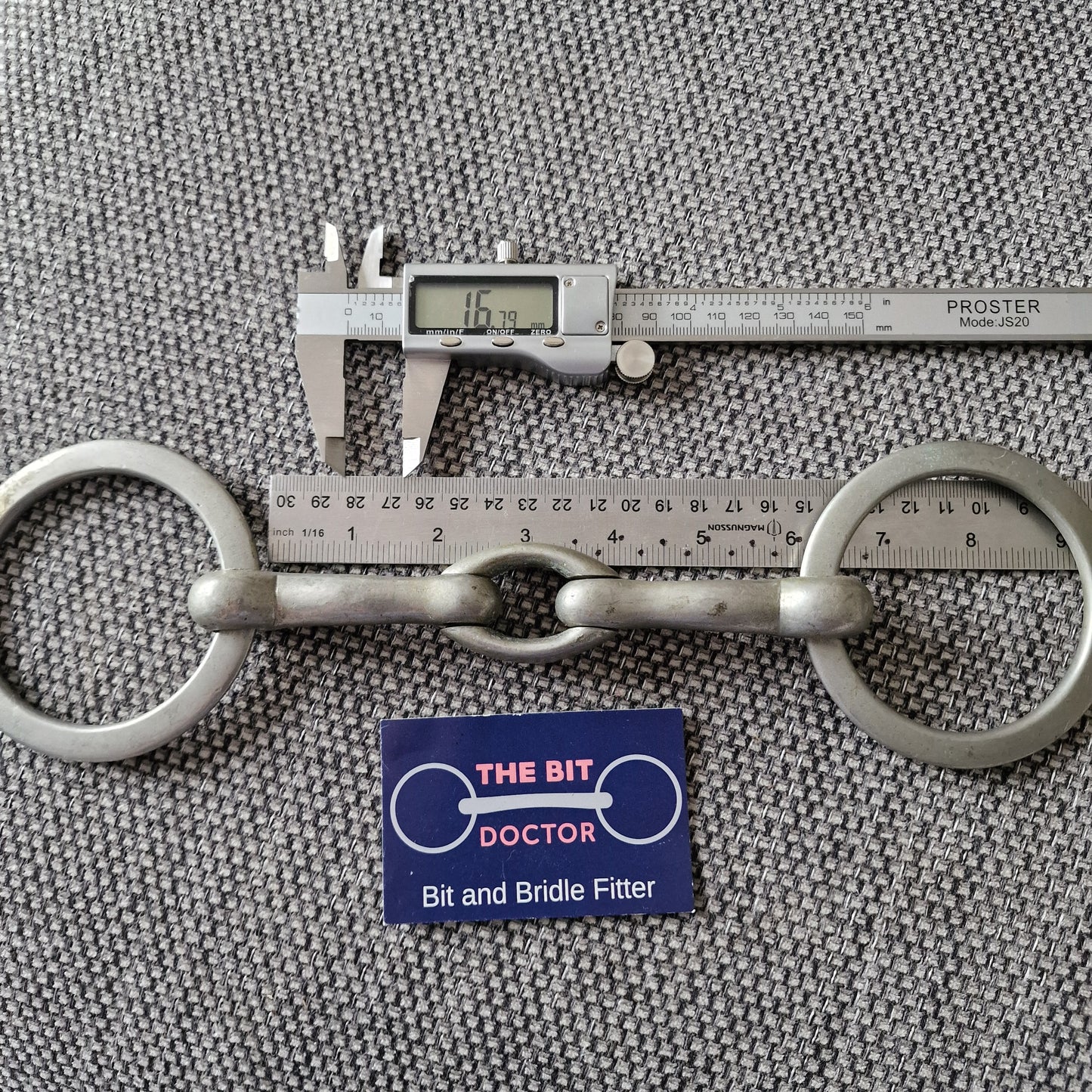6" nickel eglantine vintage egglink loose ring snaffle bit B57