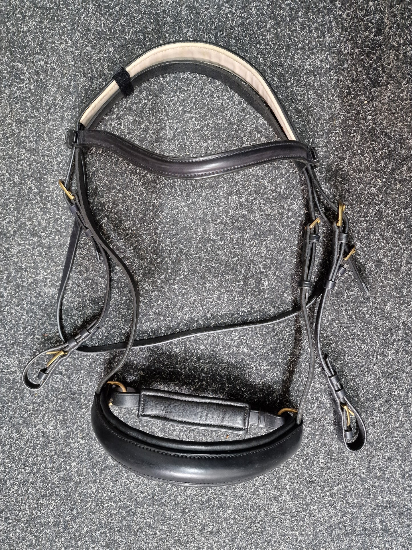 Full black english leather Bridle A73