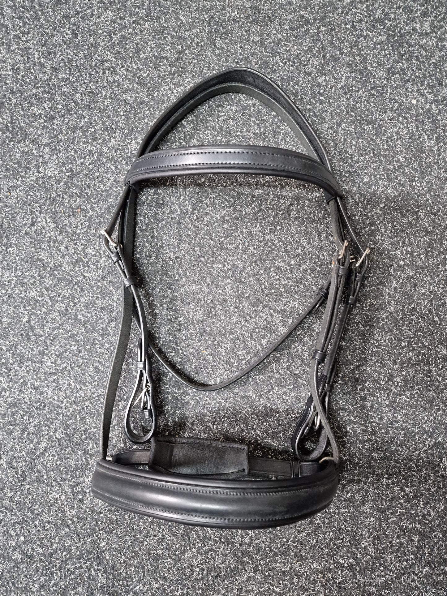 Full black english leather Bridle A79
