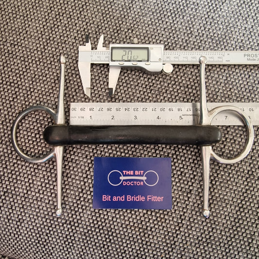 5.5" Abbey custom vulcanite full cheek snaffle Bit B1404
