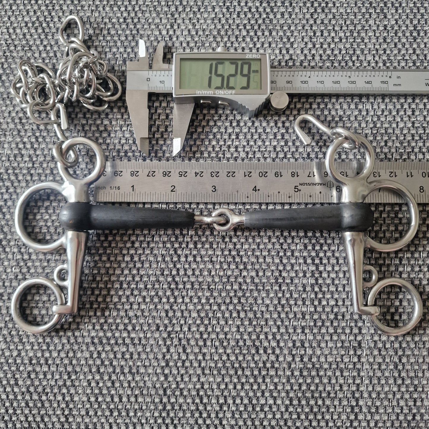 5.75" rubber jointed baby pelham bit B1255