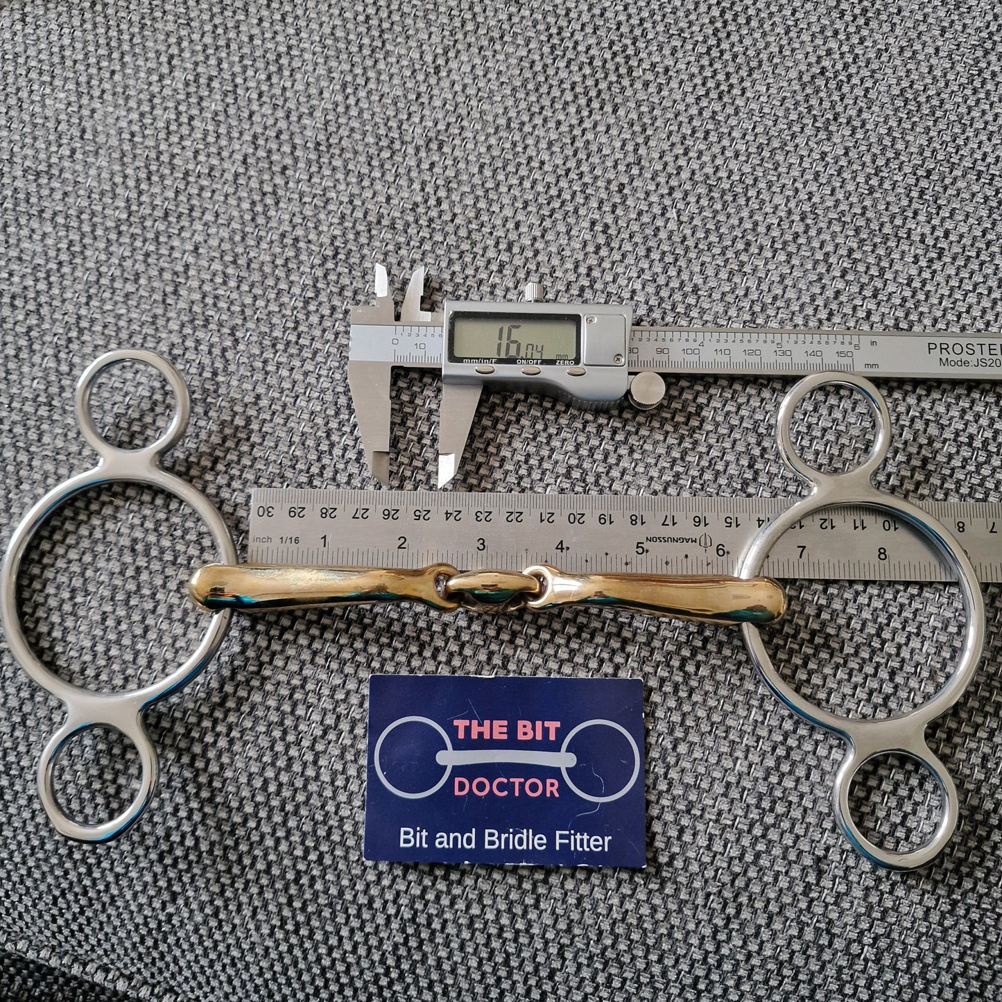 6" new Expert Bits comfy mouth 2 ring universal gag bit B508