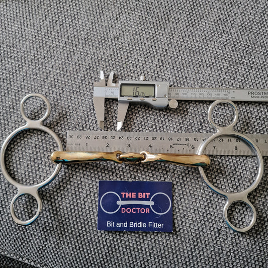 6" new Expert Bits comfy mouth 2 ring universal gag bit B508