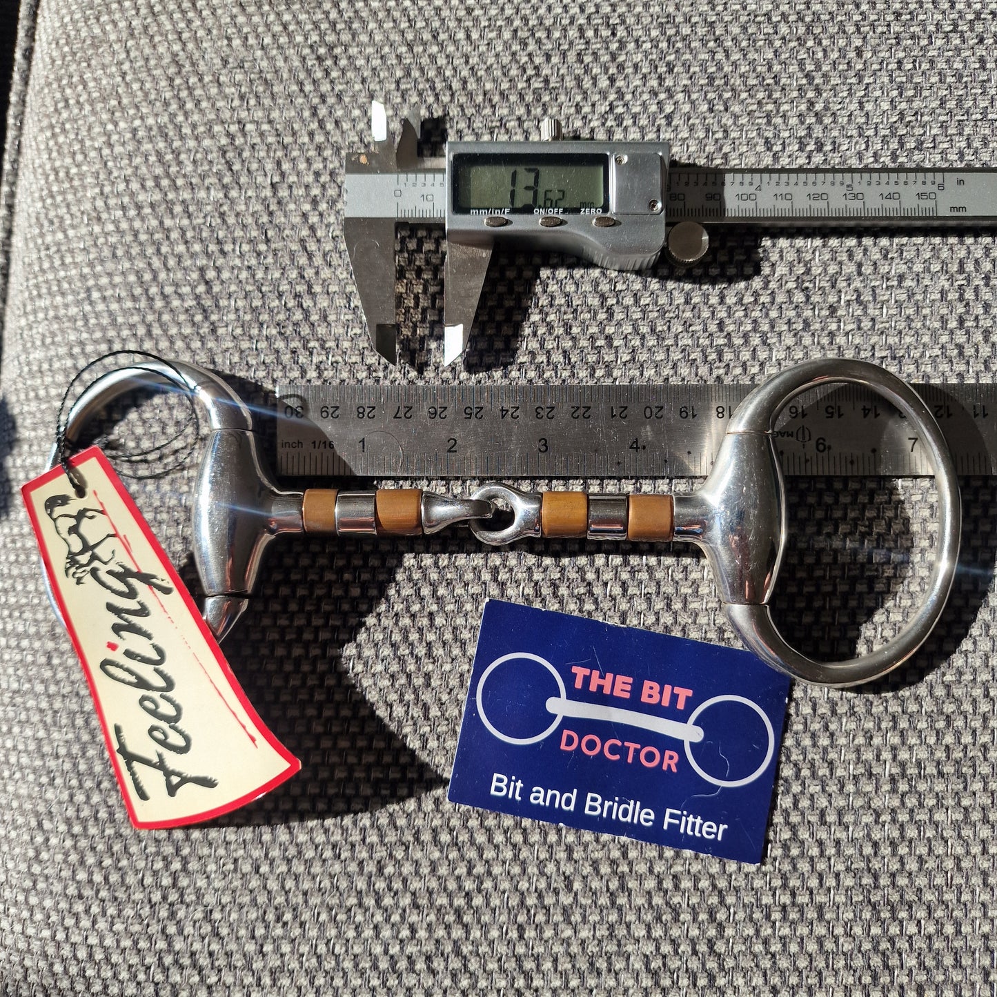 4.5" new eggbutt single jointed copper roller snaffle Bit B1731