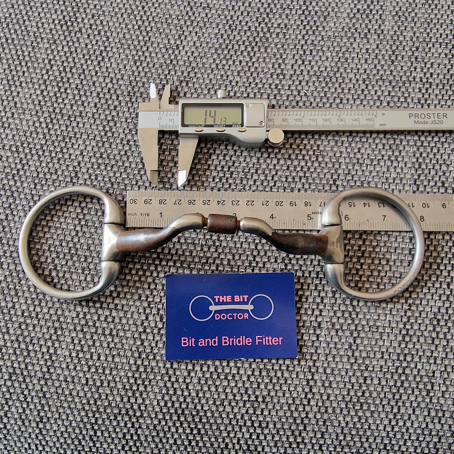 5.25" 135mm bombers ported barrel eggbutt snaffle bit B294