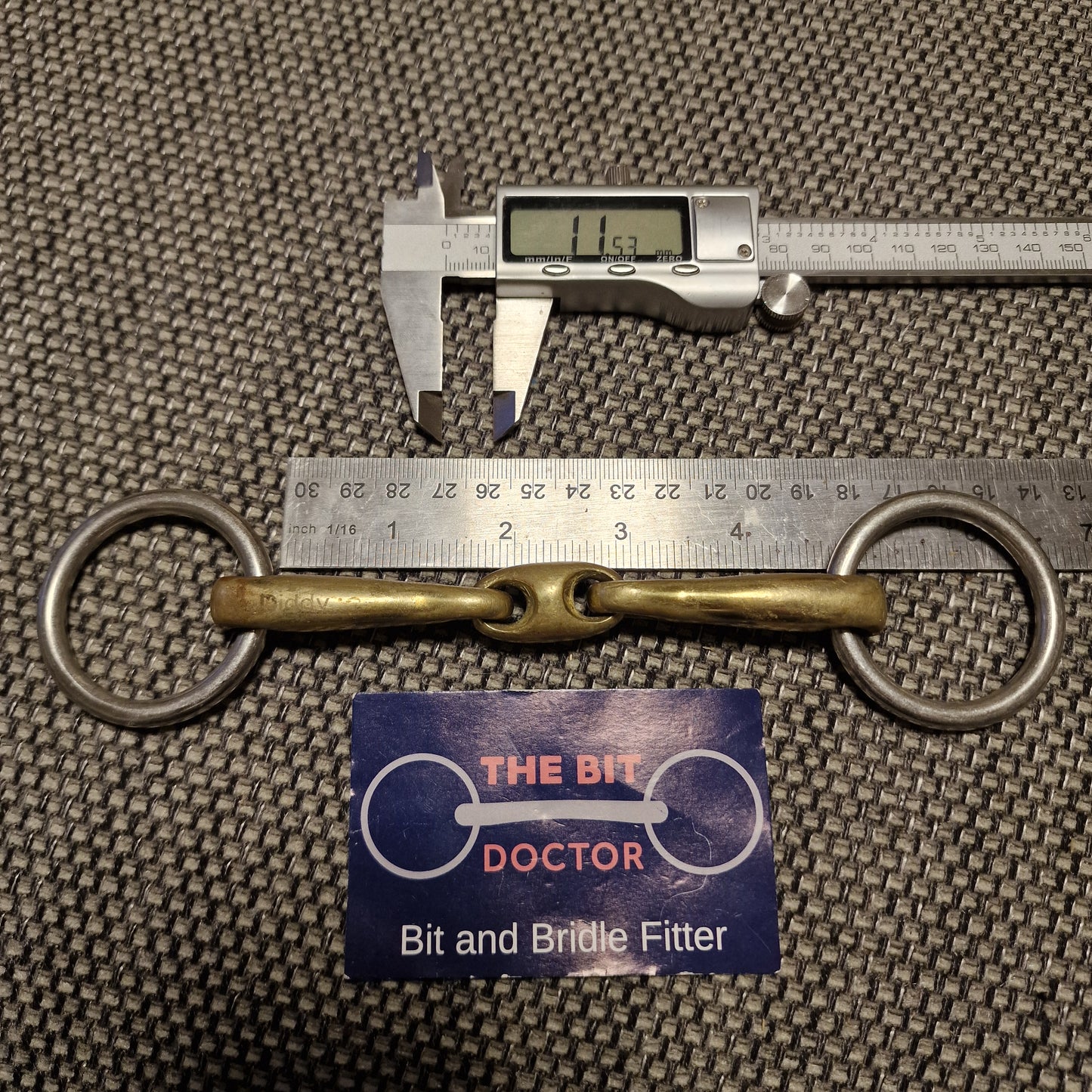 4.5" Diddy Bits copper lozenge loose ring snaffle Bit B1332