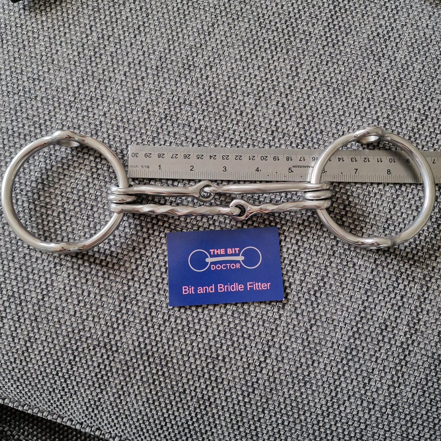 5.5" custom half twisted Barrie balding gag Bit B1371