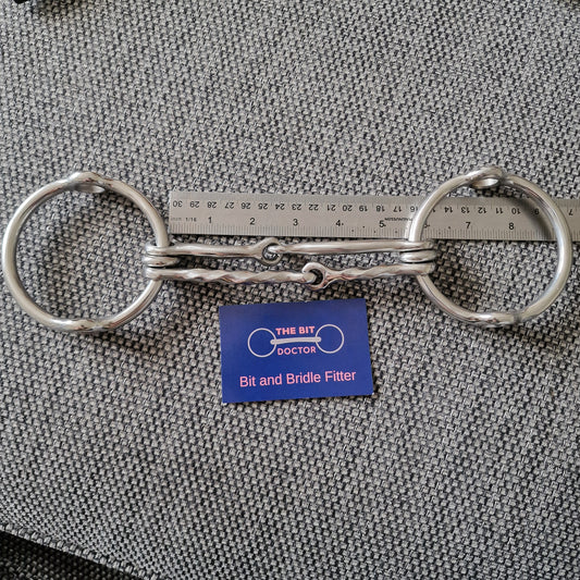 5.5" custom half twisted Barrie balding gag Bit B1371