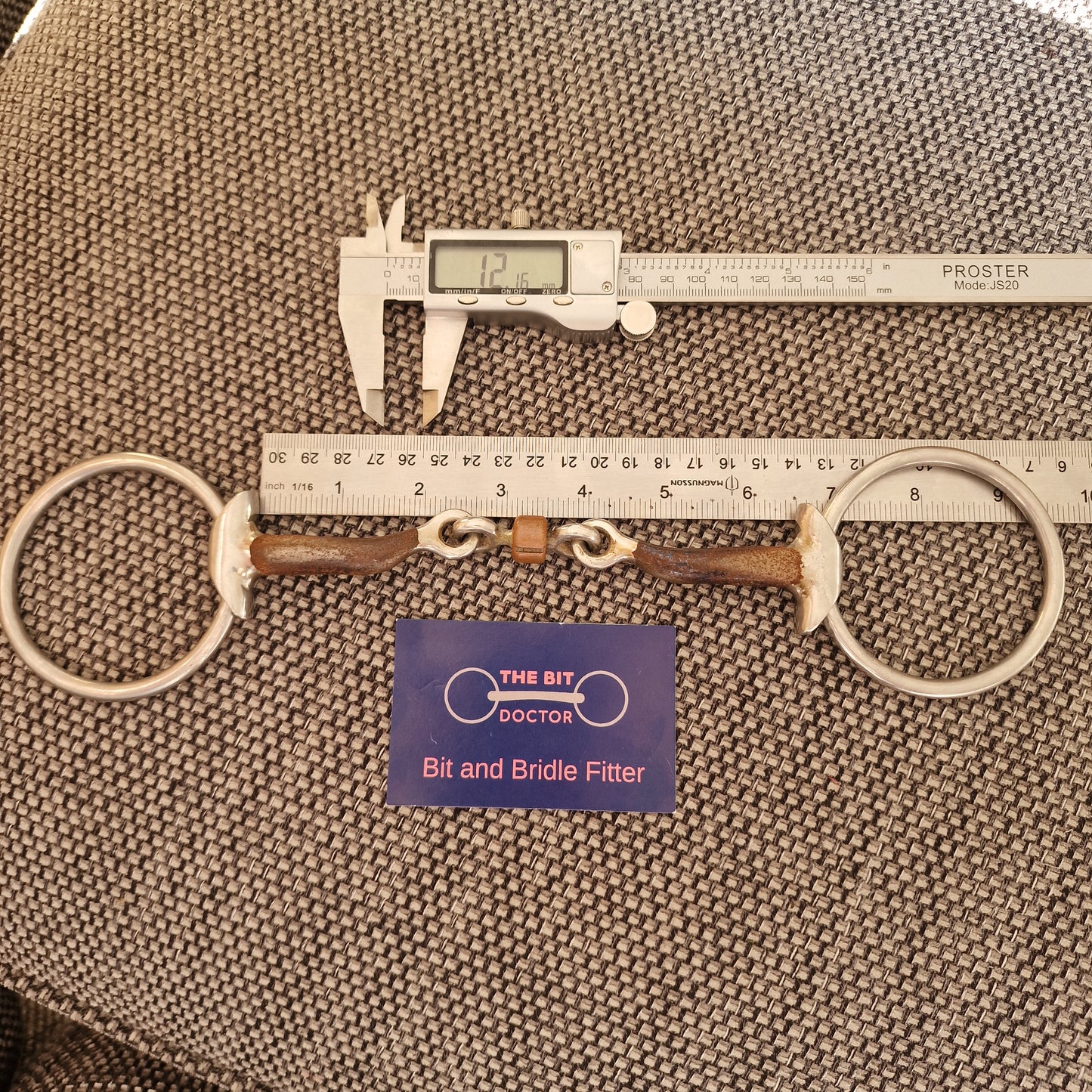 6.5" fager? Sweet iron ported copper roller loose ring snaffle Bit B1423