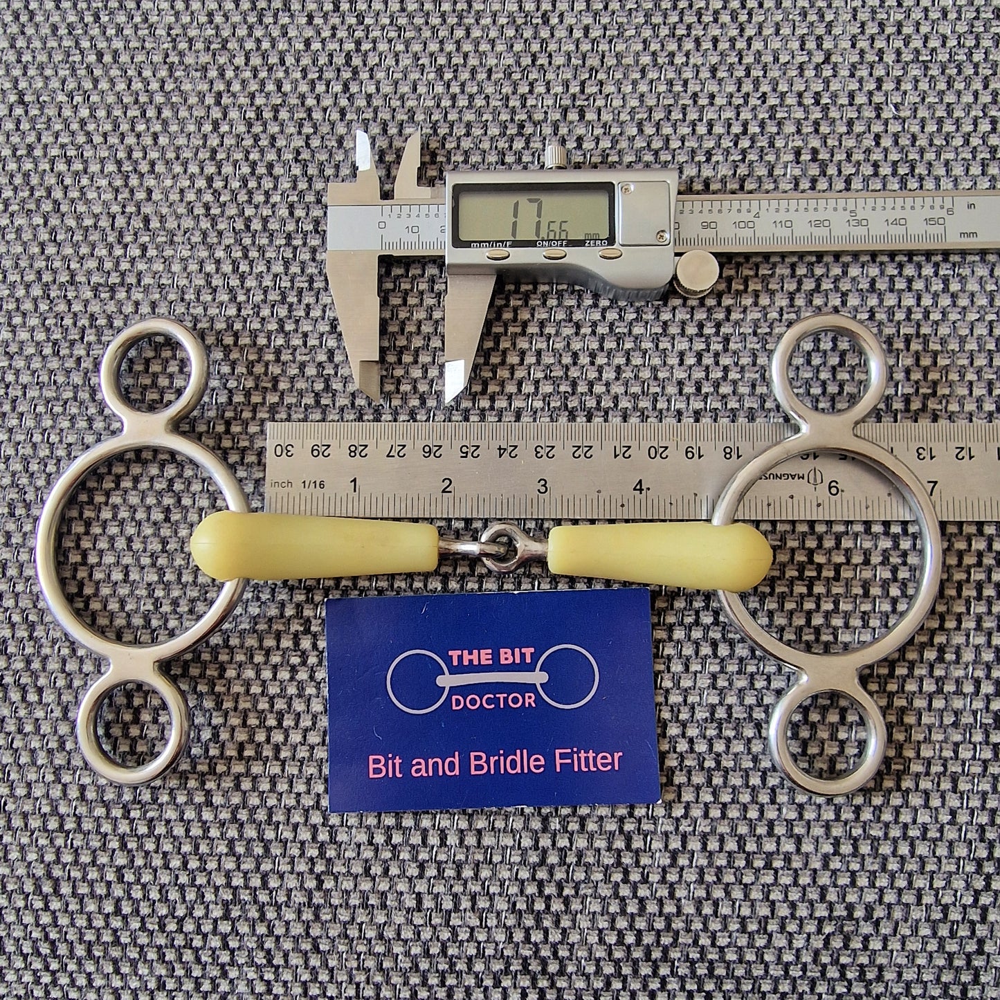 4.5" happy mouth jointed 2-ring universal gag bit B1203