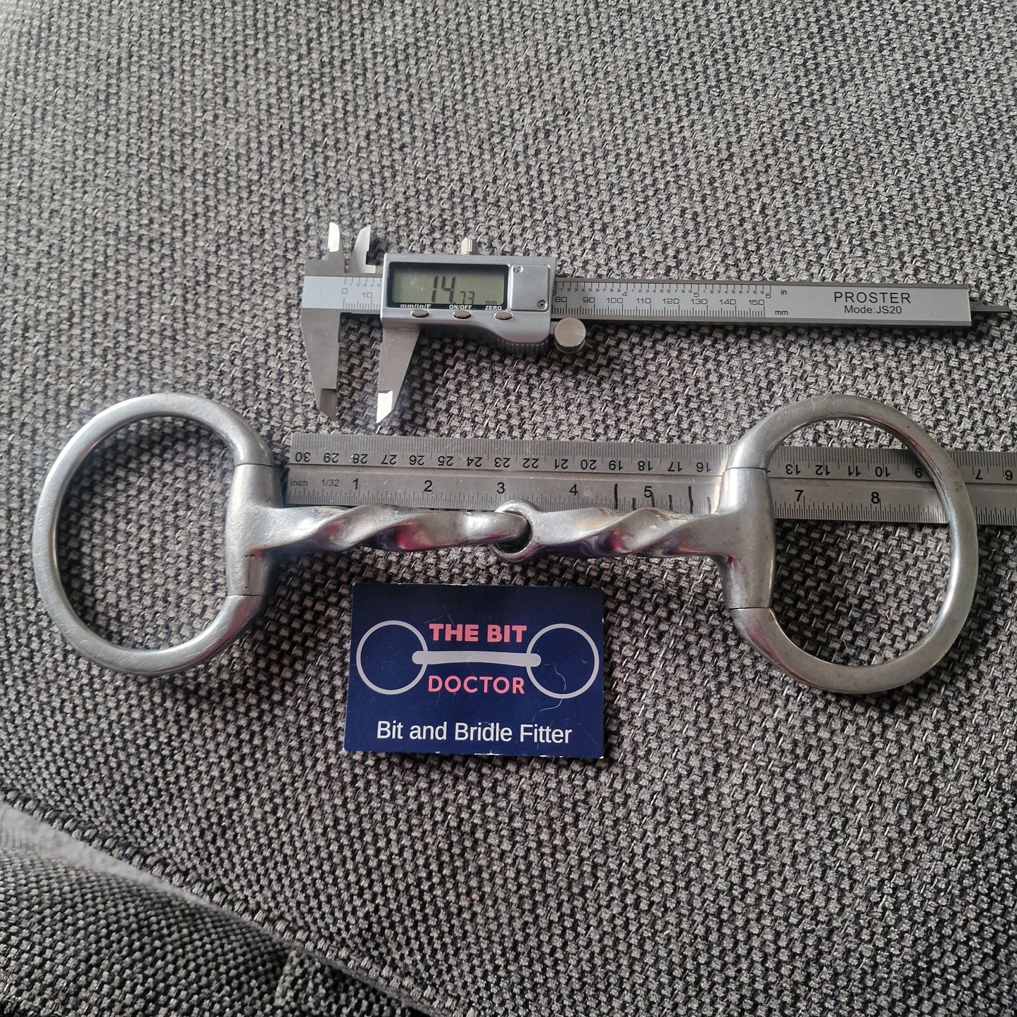 5.75" custom eldonian Eggbutt slow Twisted Snaffle bit B753