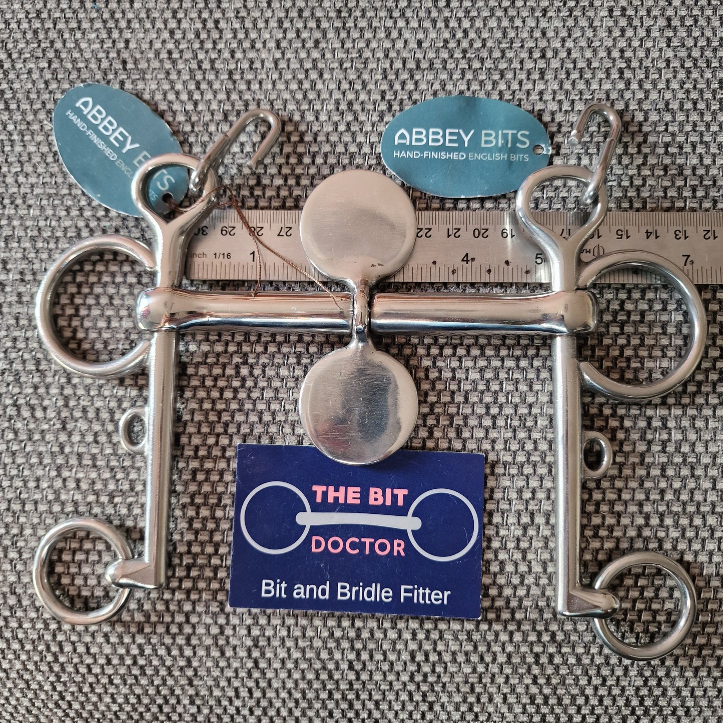 5" new abbey custom long shank tongue spinner pelham bit B822