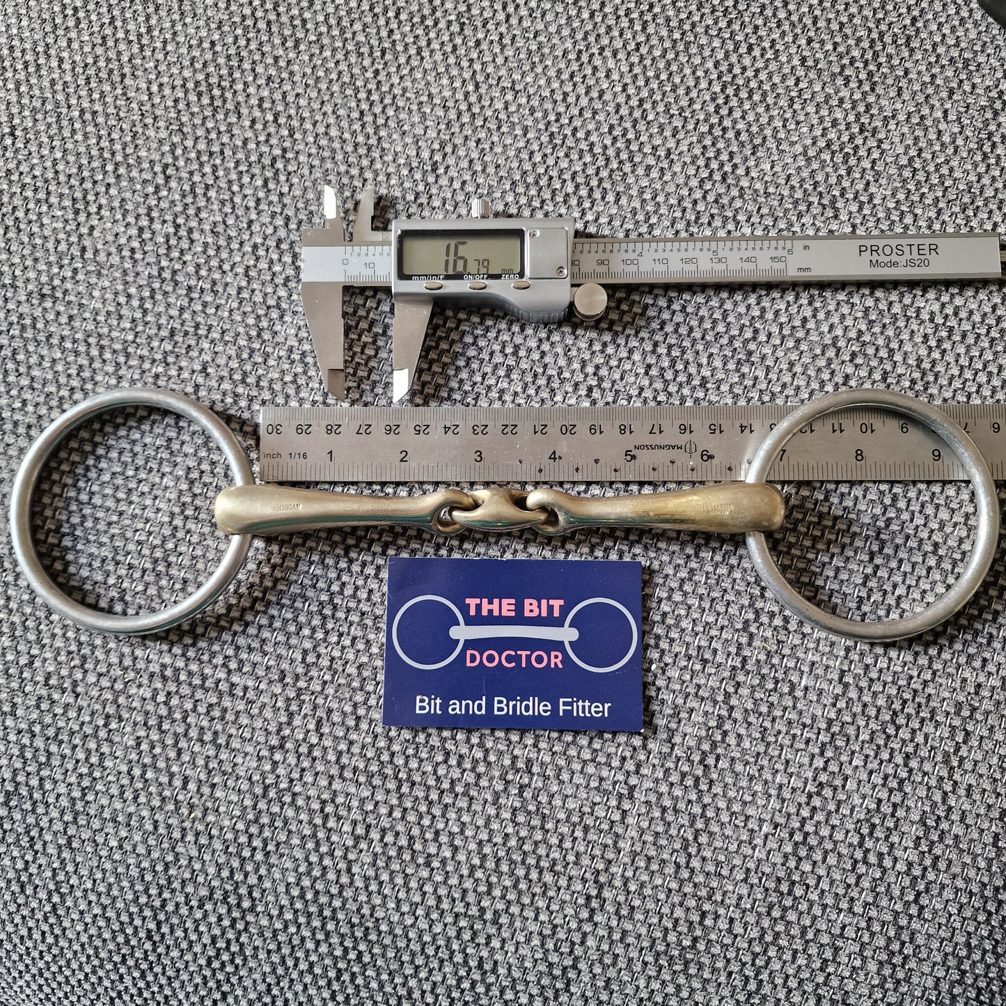 6.25" 16mm sprenger kk ultra lozenge loose ring snaffle Bit B1507