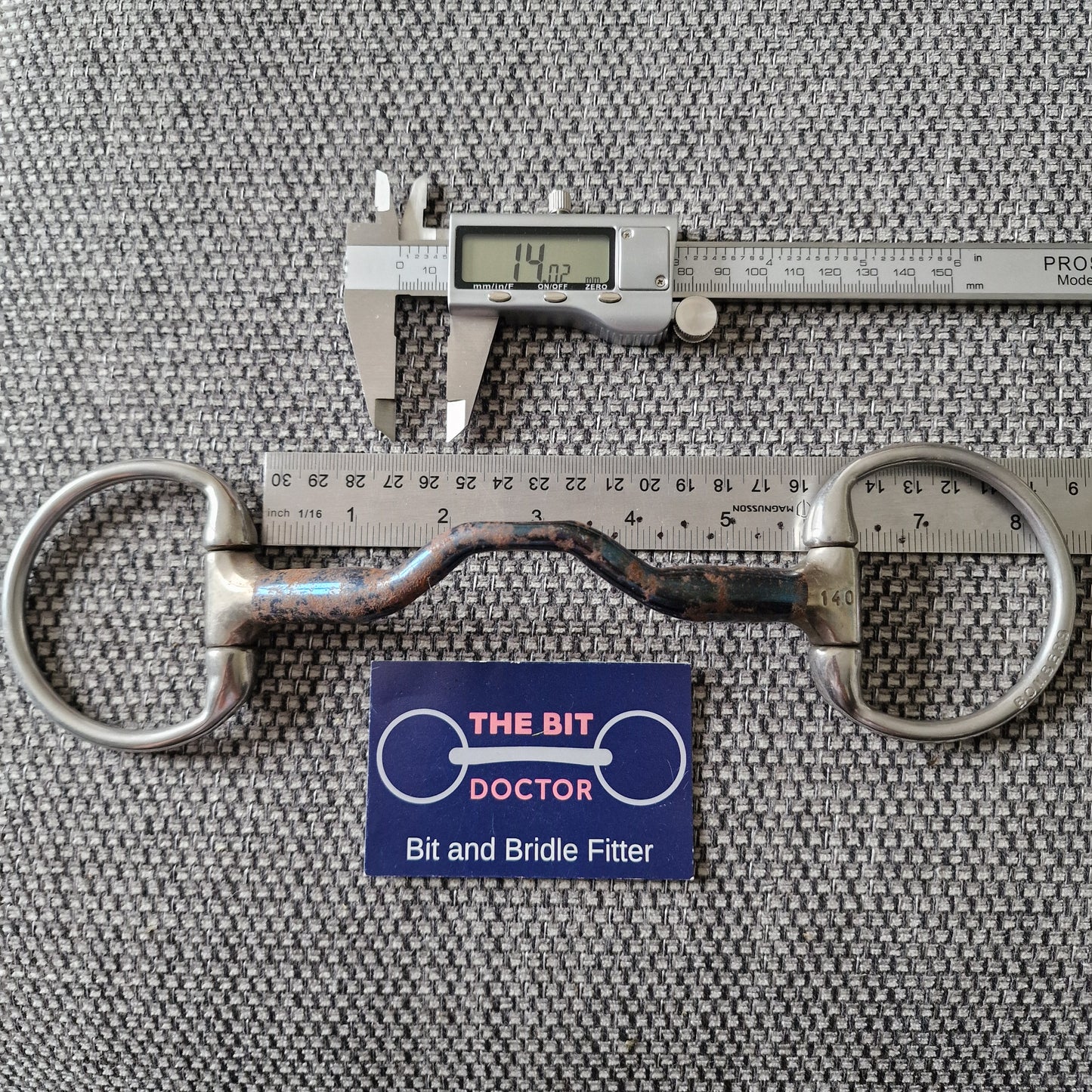 5.5" 140mm bombers happy tongue eggbutt snaffle bit B339