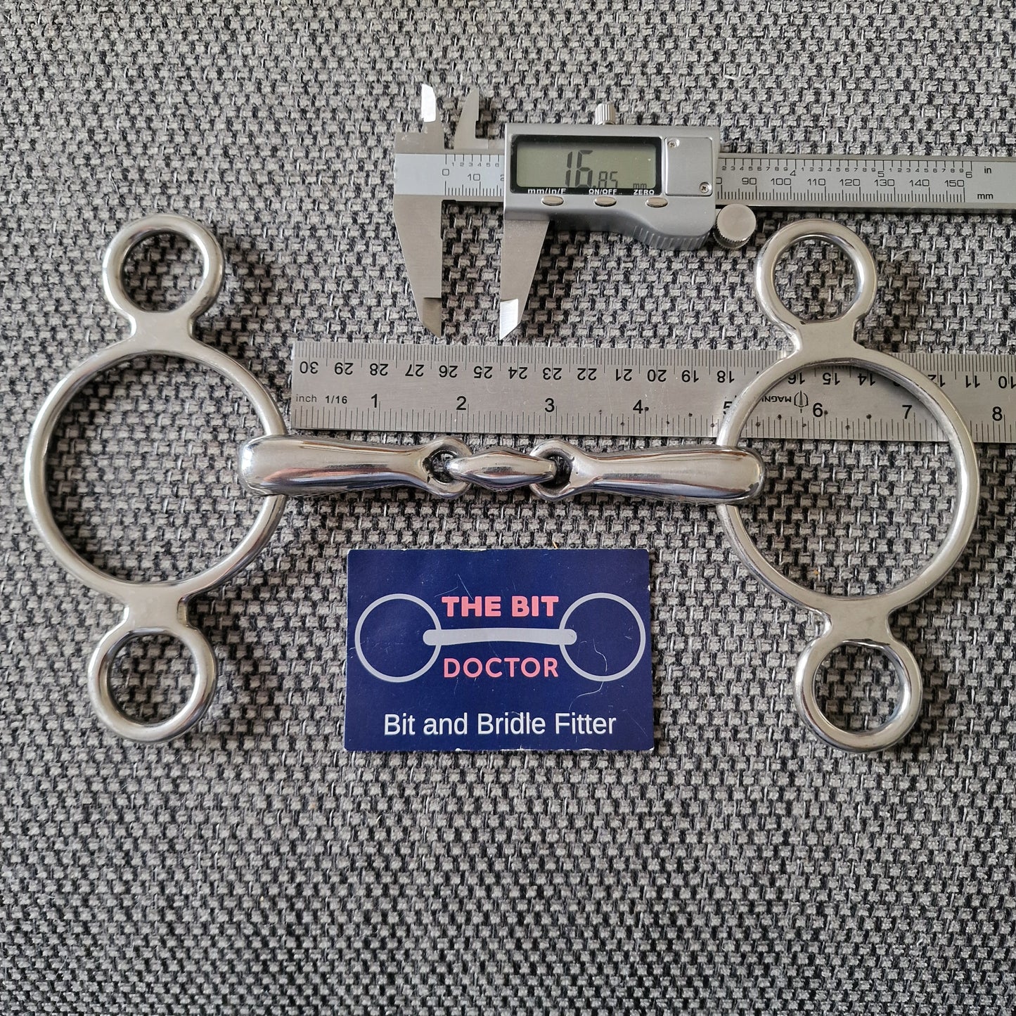 4.75" lozenge 2-ring universal gag bit B476