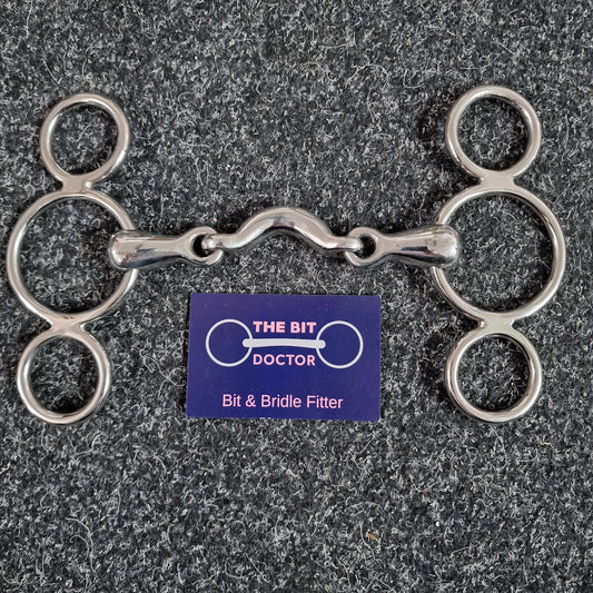 Universal half moon ported gag bit