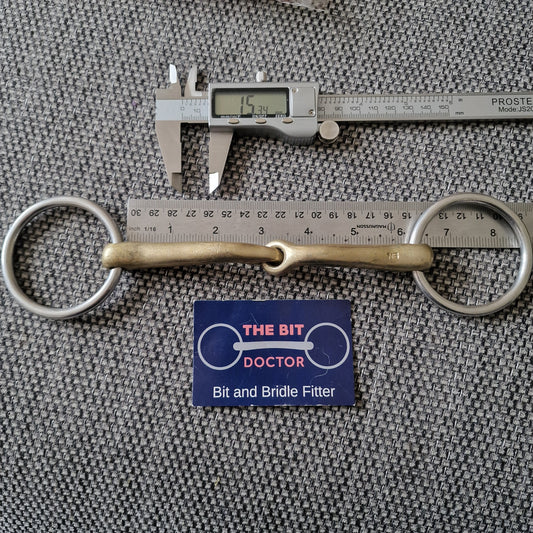 6" neue schule demi anky jointed loose ring bradoon snaffle Bit B978