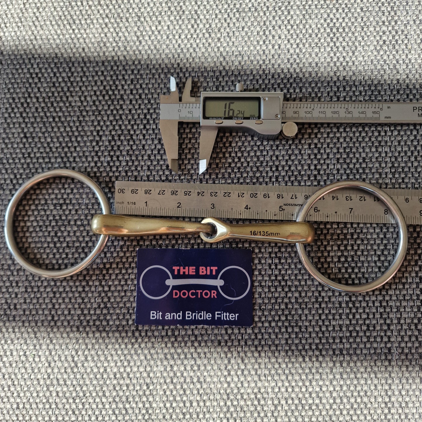5.25" new copper demi anky style loose ring snaffle Bit B1726