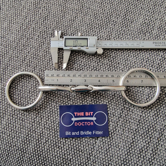 5.25" TBD Curve loose ring lozenge snaffle bit B572