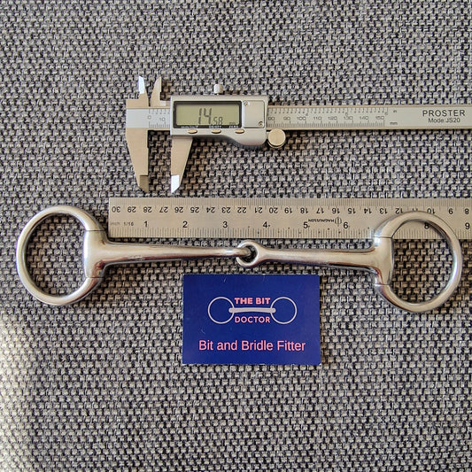 6.5" eggbutt jointed bradoon snaffle Bit B1587