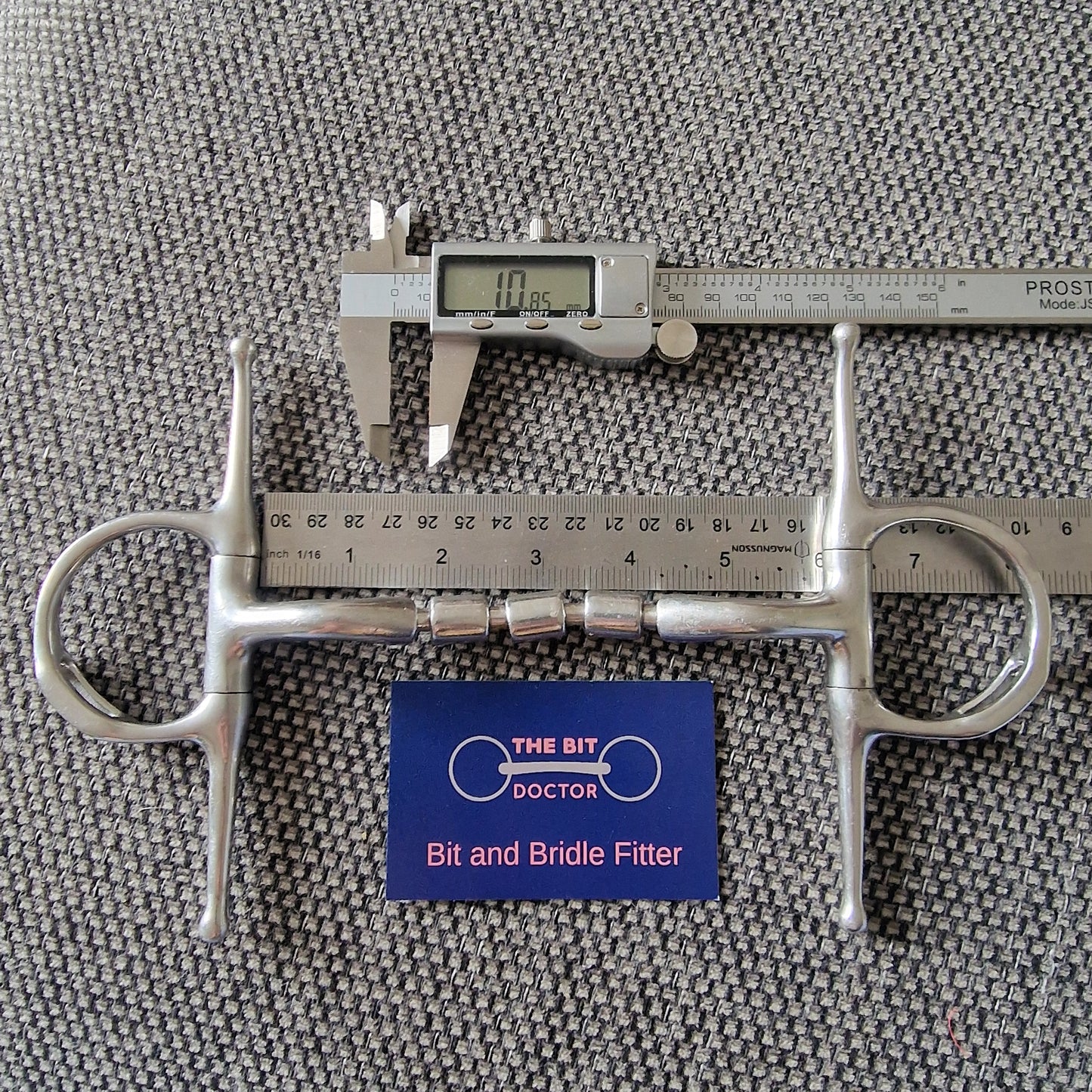 5.5" myler mb32-3 triple barrel waterford full cheek snaffle Bit B1299