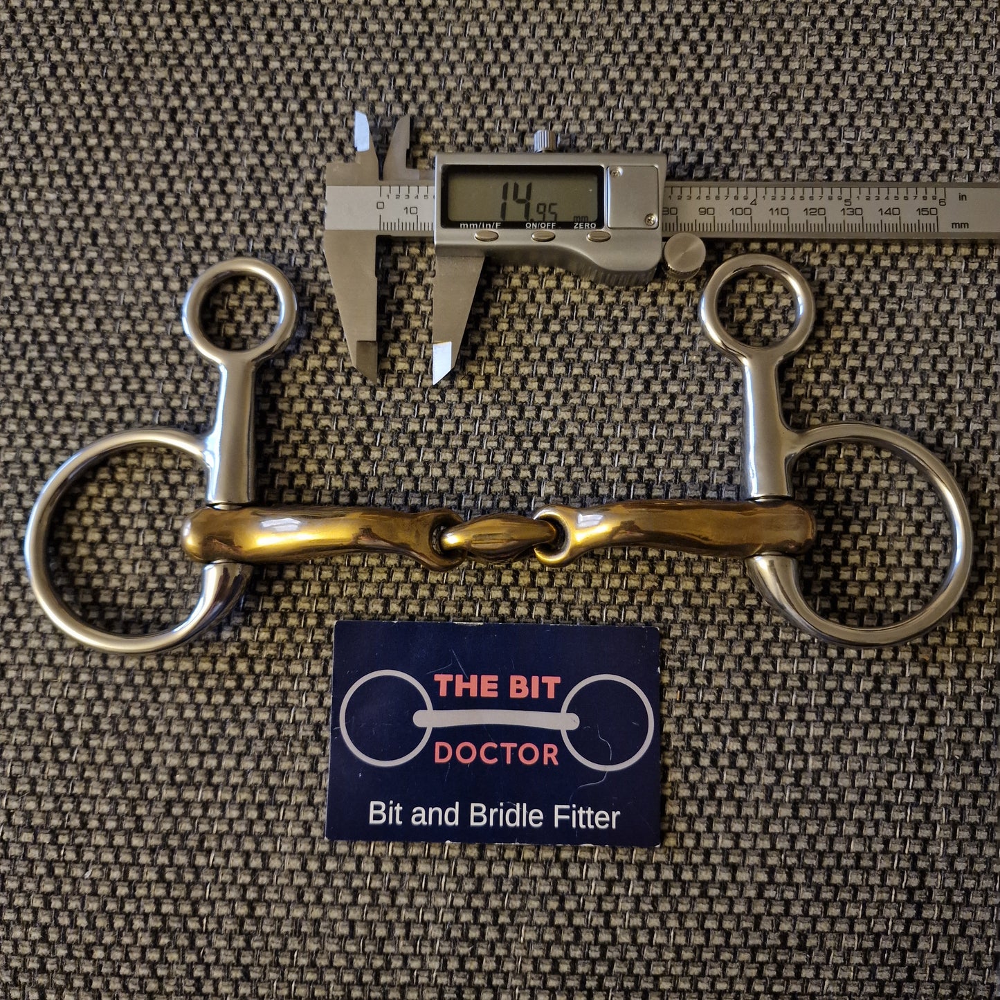 5.25" New Expert Bits comfy mouth copper lozenge hanging cheek Snaffle bit B836