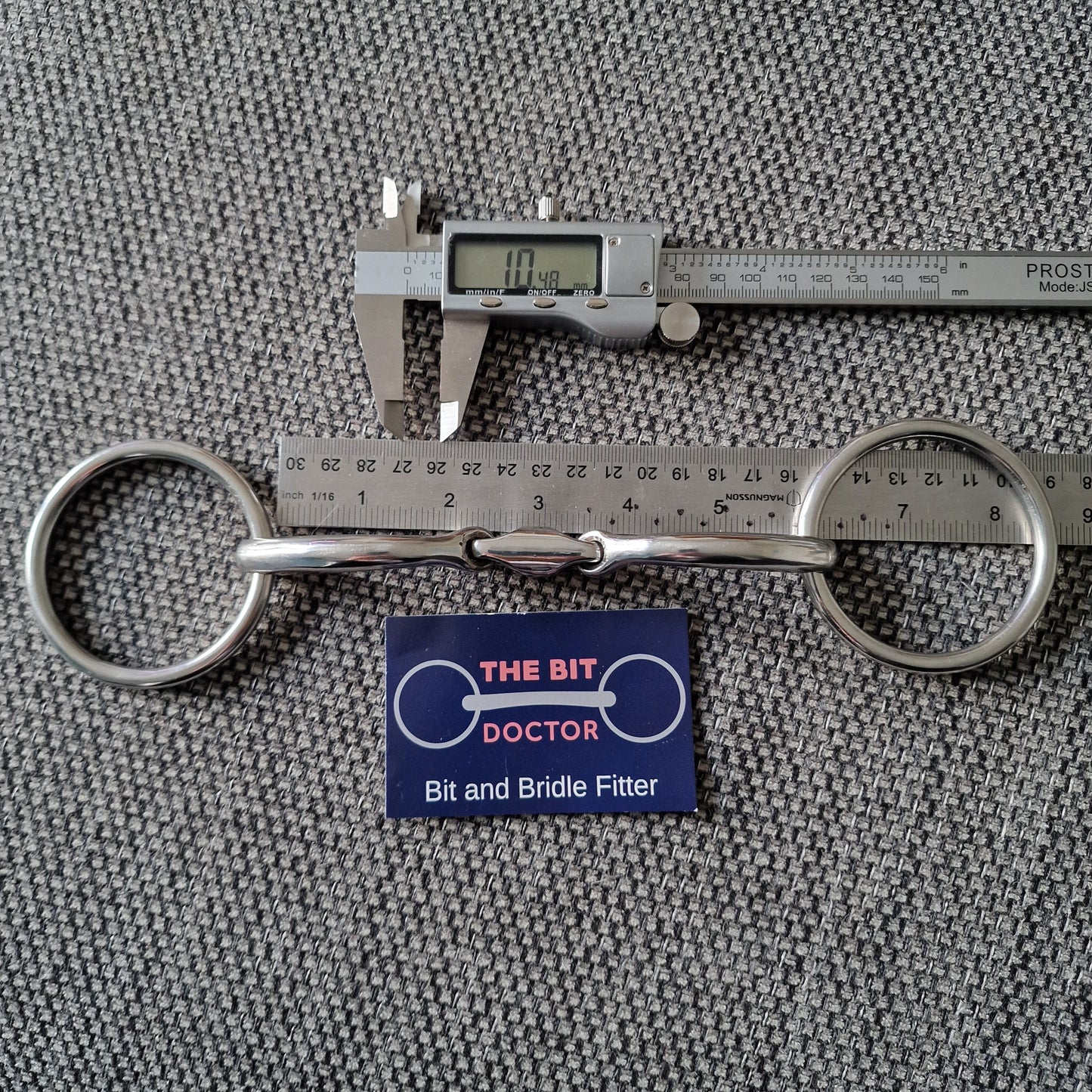 5.75" TBD Lock Up lozenge loose ring snaffle Bit B1322