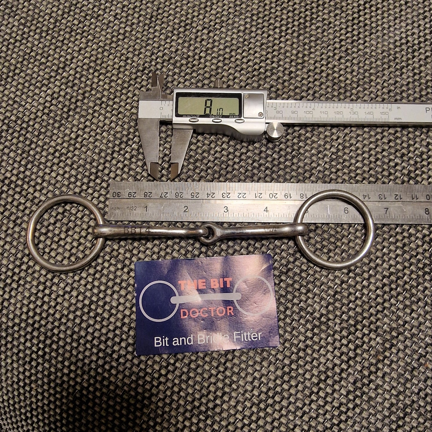 4.5" very thin loose ring bradoon jointed snaffle bit B1078