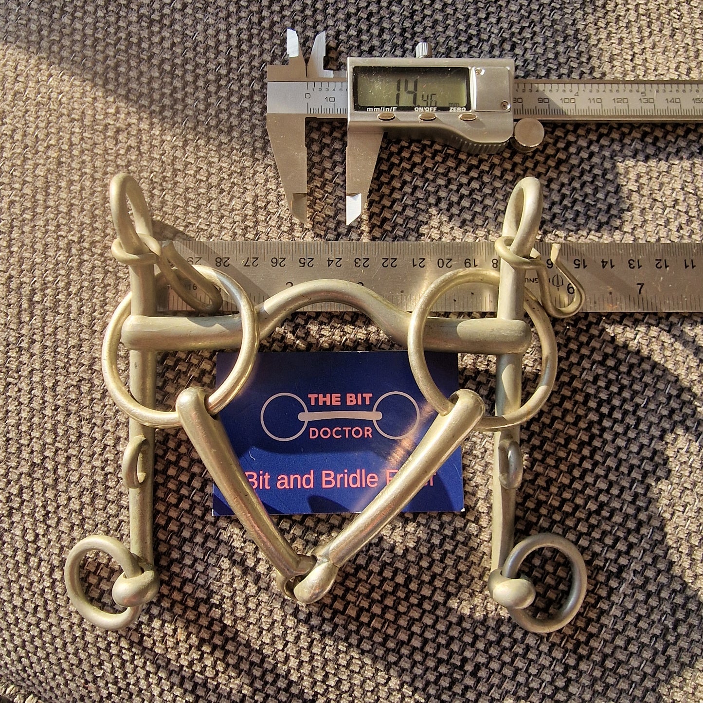 4.75" nickel vintage double weymouth set Bit B1497